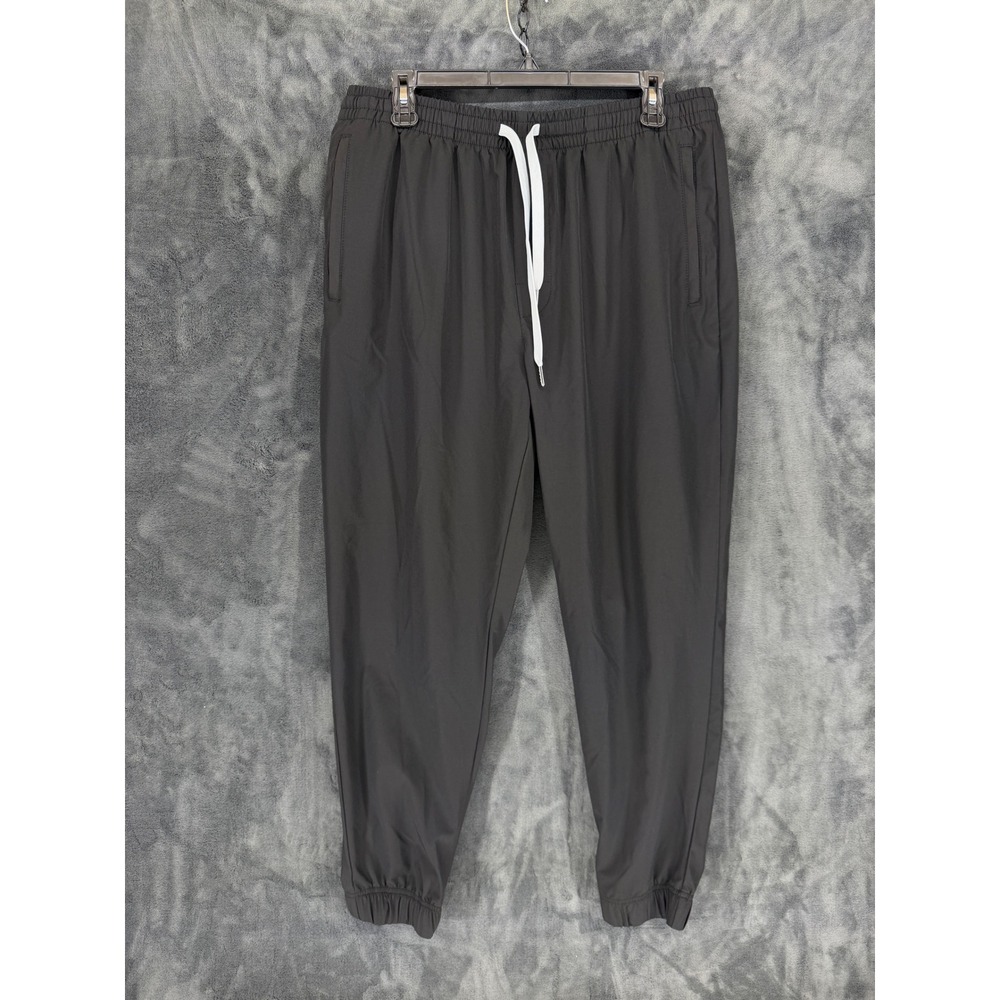 Cove Mens Recycled Poly Stretch Jogger Pants Black Size 2XL Drawstring‎